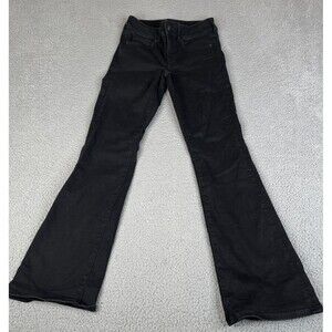 American Eagle Kick Boot Flare Pants Womens 4 Black High Rise Stretch 28 x 31
